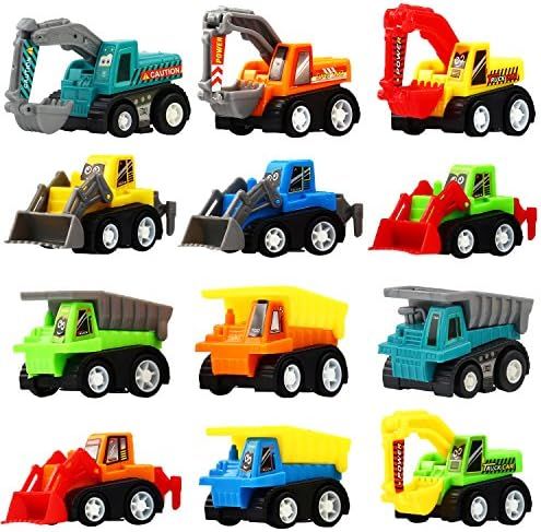 Pull Back Car, 12 Pcs Mini Truck Toy Kit Set, Play Construction Engineering Vehicle Educational P... | Amazon (US)