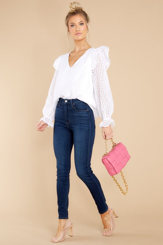 She's Irreplaceable White Top | Red Dress 