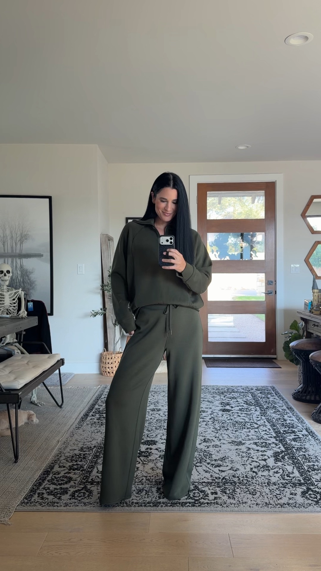 DTKXSPANX gets you 15% off. This new @Spanx color is by far my favorite EVER. Besides black of course but it’s the most stunning olive green for fall. Wearing a size medium in both the pullover and pants.

#LTKOver40 #LTKTall #LTKTravel