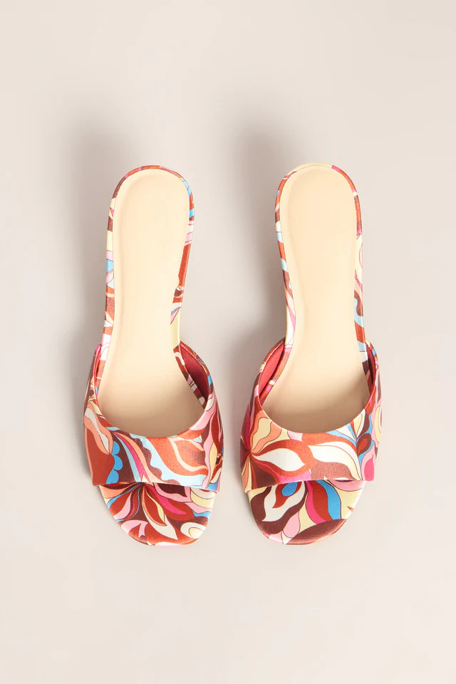 Retro Replay Printed Kitten Mules | Windsor Stores