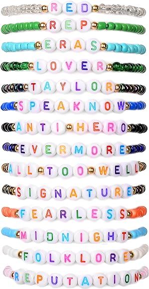LEE&RO Taylor Friendship Bracelet Beaded Bracelets Outfits Taylor Outfits Accessories Taylor Conc... | Amazon (US)