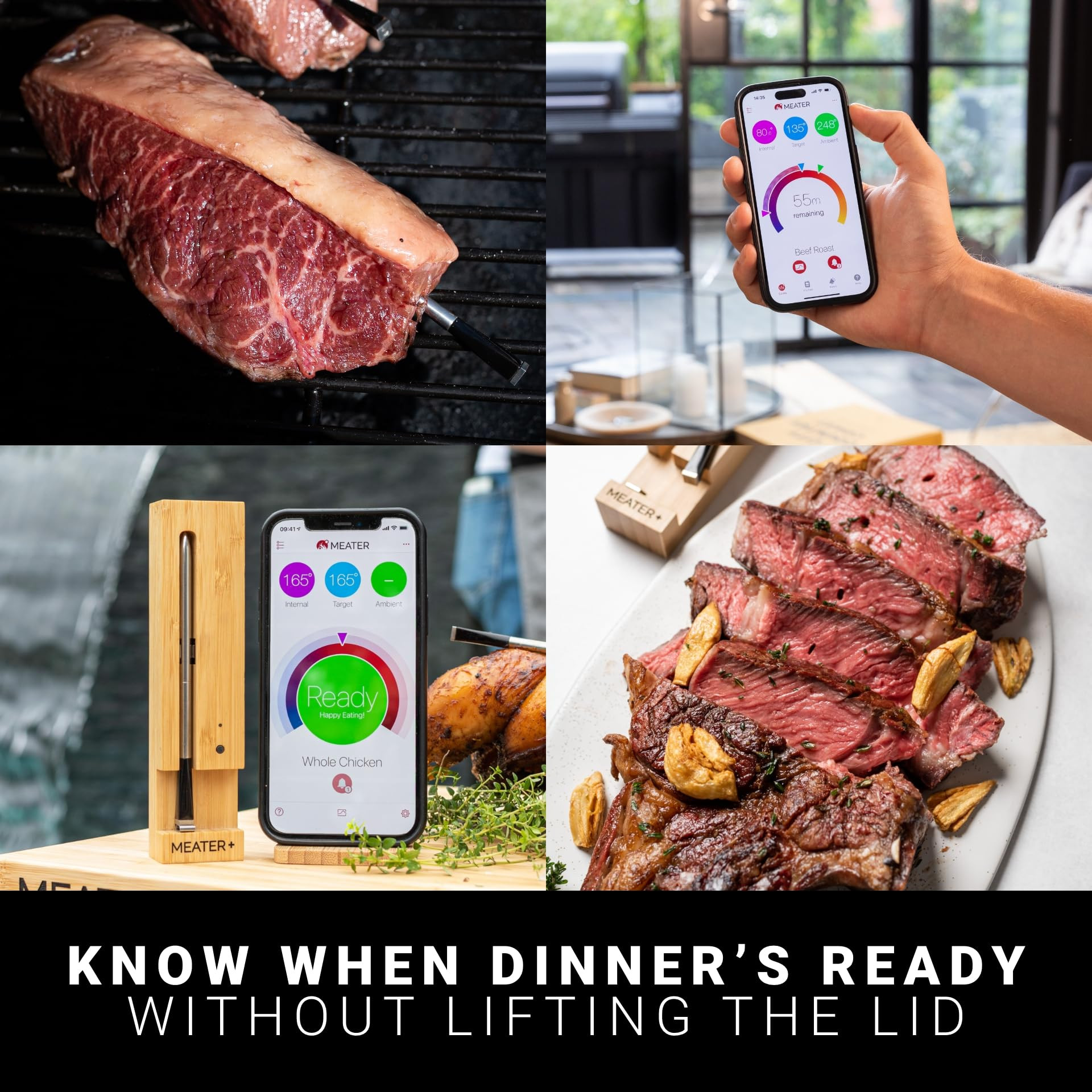MEATER Plus: Smart Bluetooth Wireless Meat Thermometer Digital | BBQ, Grill, Oven, Smoker, Air Fr... | Amazon (US)