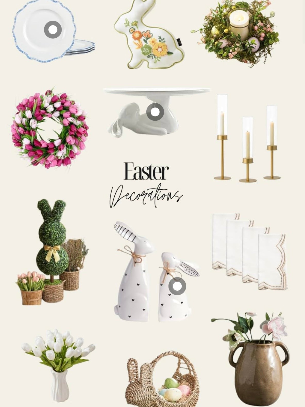 Easter decor I’m loving this year 🐇🌷 Soft neutrals, pretty florals, sweet bunny accents, and table pieces that make spring decorating feel fresh and easy. Sharing some of my favorite Easter finds to style your table, entryway, kitchen, or living room.

#LTKhome #LTKSeasonal #EasterDecor #SpringDecor #EasterHomeDecor #NeutralHomeDecor #SpringHomeDecor #BunnyDecor #EasterTablescape #SeasonalDecor #CozyHomeDecor #HomeDecorFinds