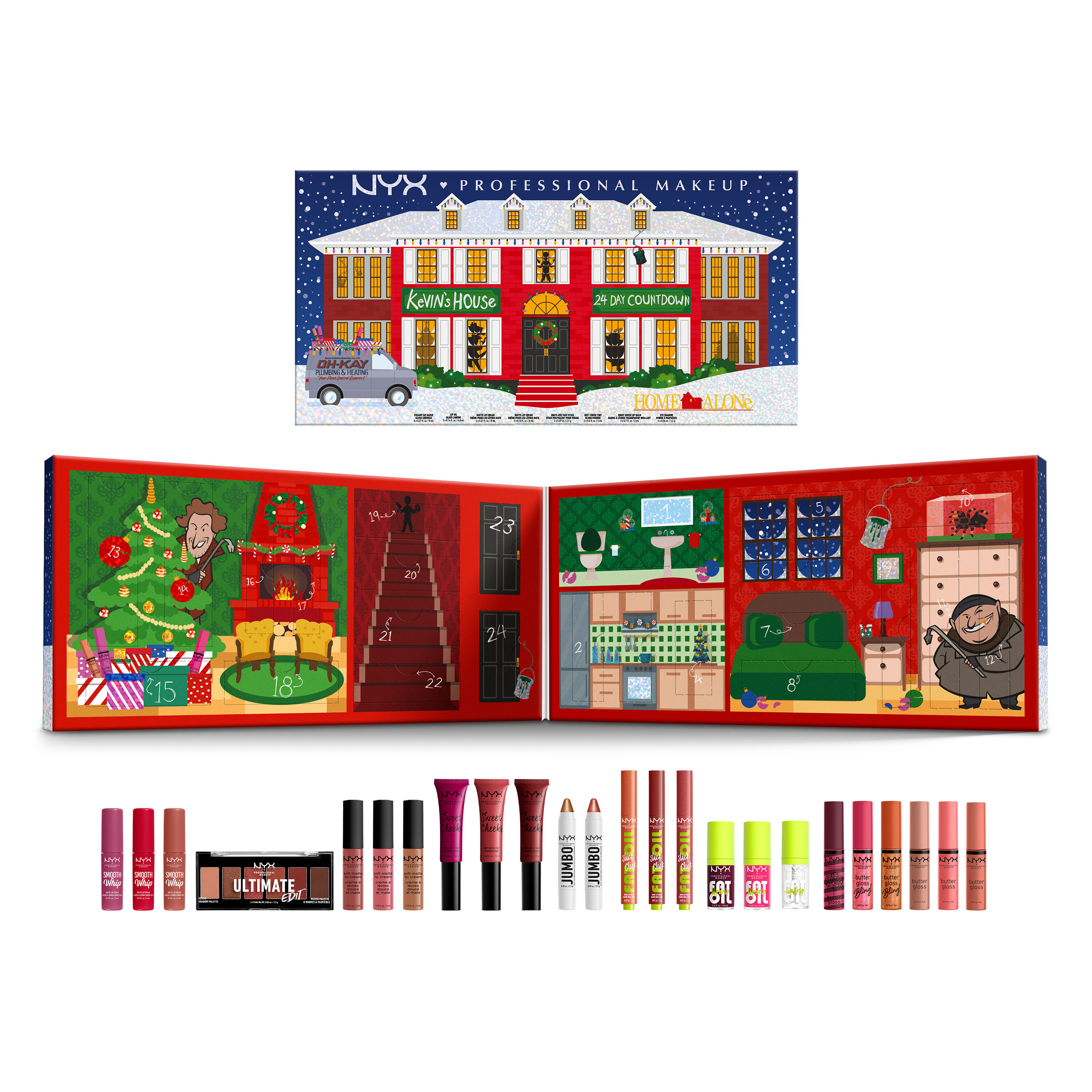 Home Alone 24-Piece Makeup Gift Box | NYX Professional Makeup | NYX Professional Makeup (US)