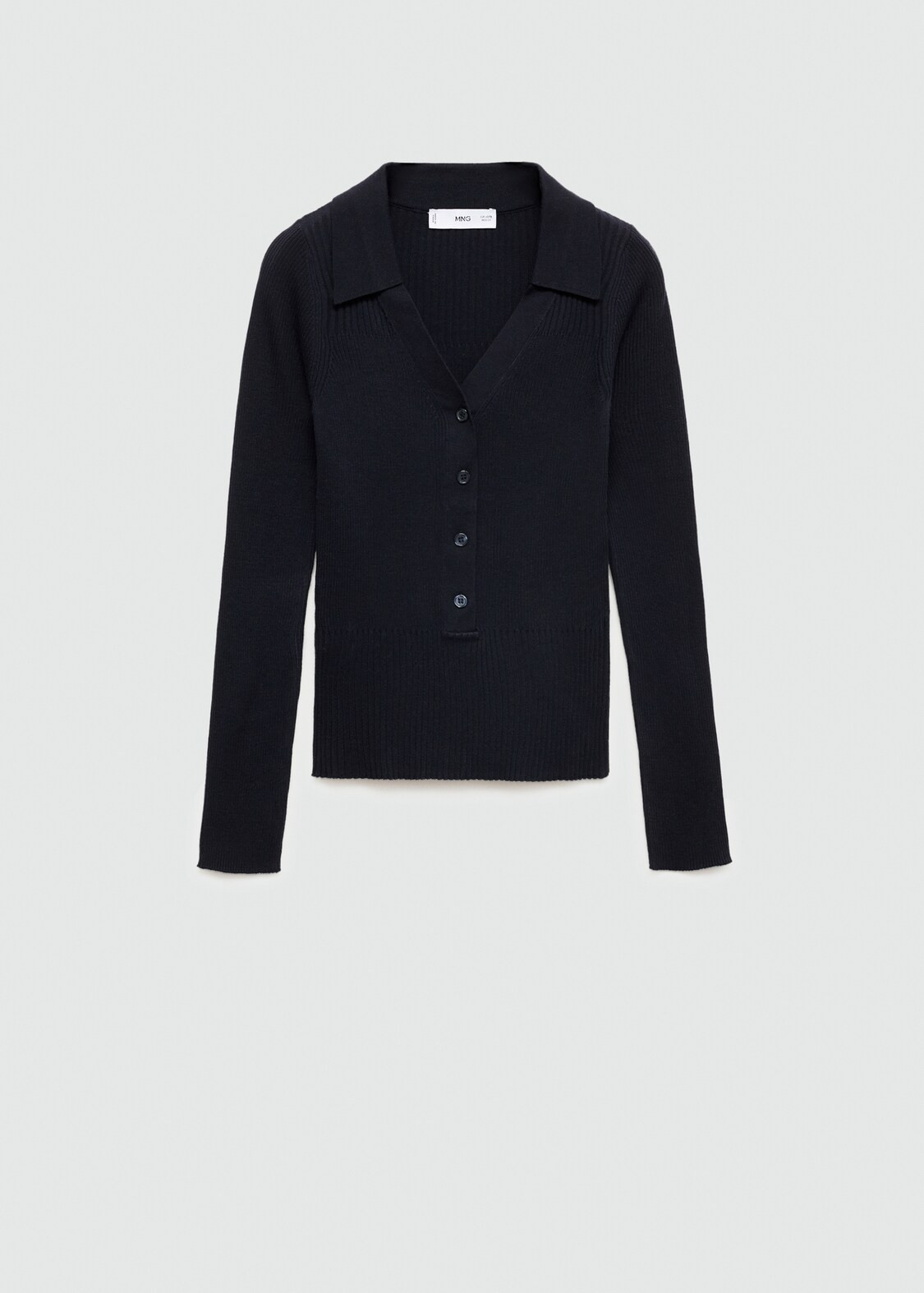 Ribbed sweater with buttons | MANGO (UK)