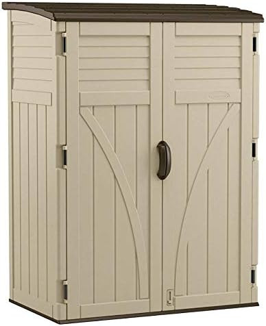 Suncast Outdoor Storage Shed, Water Resistant Resin Vertical Outdoor Storage Cabinet for Patio, G... | Amazon (US)