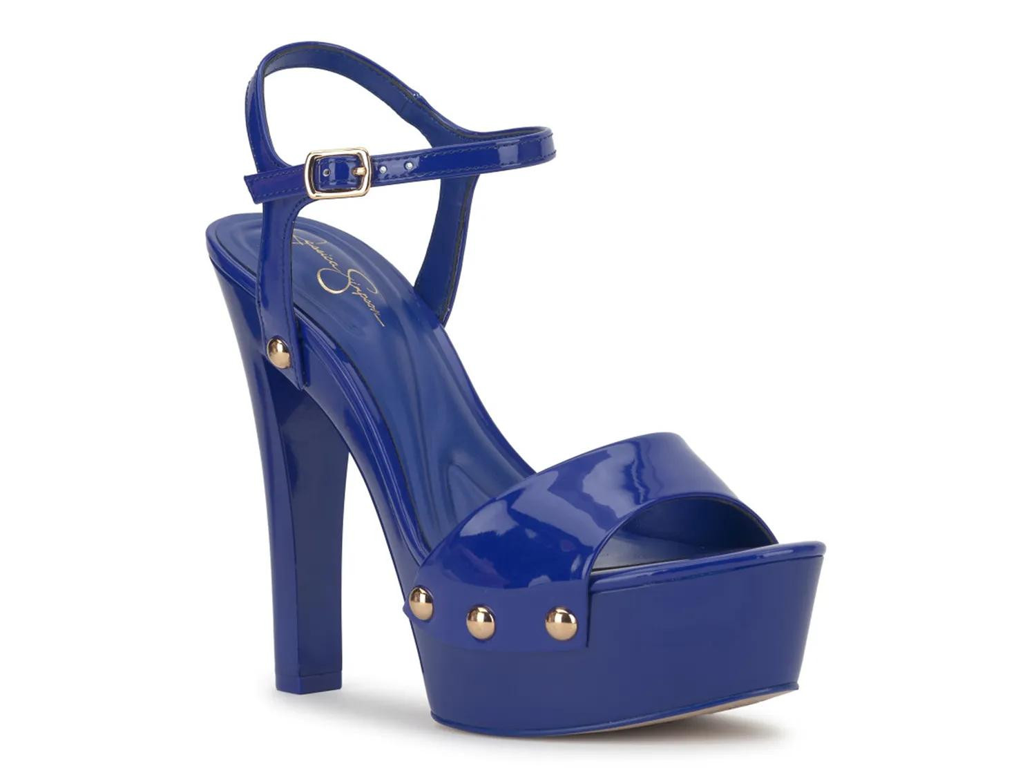 Jessica Simpson Calenta Platform Sandal | Women's | Blue | Size 5.5 | Sandals | Ankle Strap | Stiletto | DSW