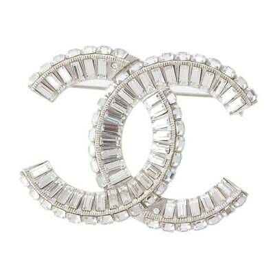 Auth Chanel C19K Crystal Coco Mark Rhinestone Brooch A63085 Silver (212719  | eBay | eBay US