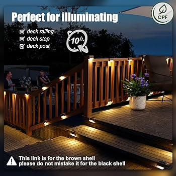 SOLPEX Solar Deck Lights Outdoor 16 Pack, Solar Step Lights Waterproof Led Solar lights for Outdo... | Amazon (US)