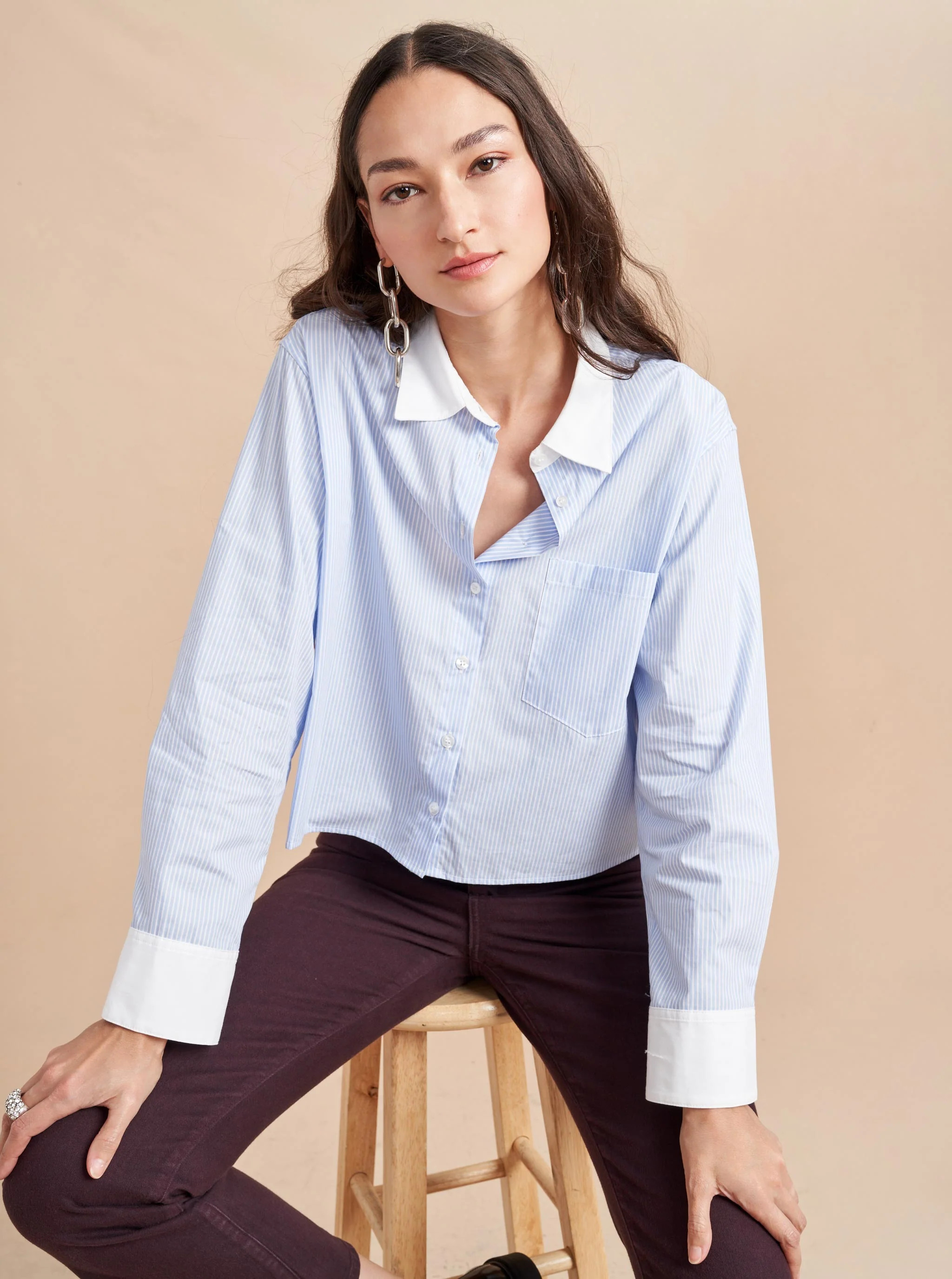 Cropped Gemma Shirt | La Ligne