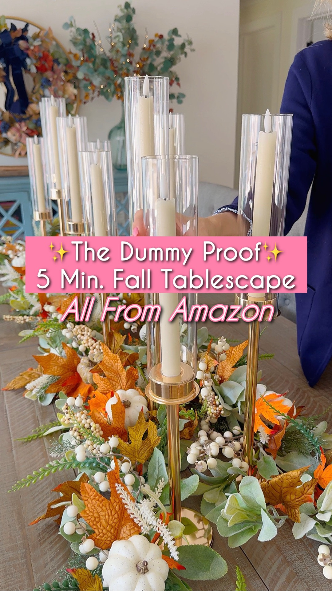 A five‑minute fall tablescape that looks designer and is nearly impossible to mess up. Linking the garland, rechargeable taper candles, adjustable candle holders, and pumpkin accents — all from Amazon and delivered in two days.
#LTKfinds #amazonfinds #falldecor #tablescape

#LTKHome #LTKHome #LTKSaleAlert #LTKSeasonal