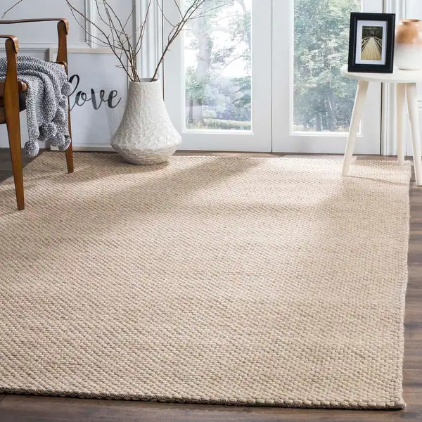 SAFAVIEH Handmade Natura Refiqe Wool Rug - 6' x 9' - Beige - Rectangle | Bed Bath & Beyond