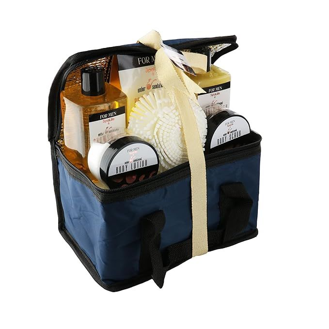 Spa Life All Natural Bath and Body Luxury Spa Gift Set Basket (Mens Sandalwood) | Amazon (US)