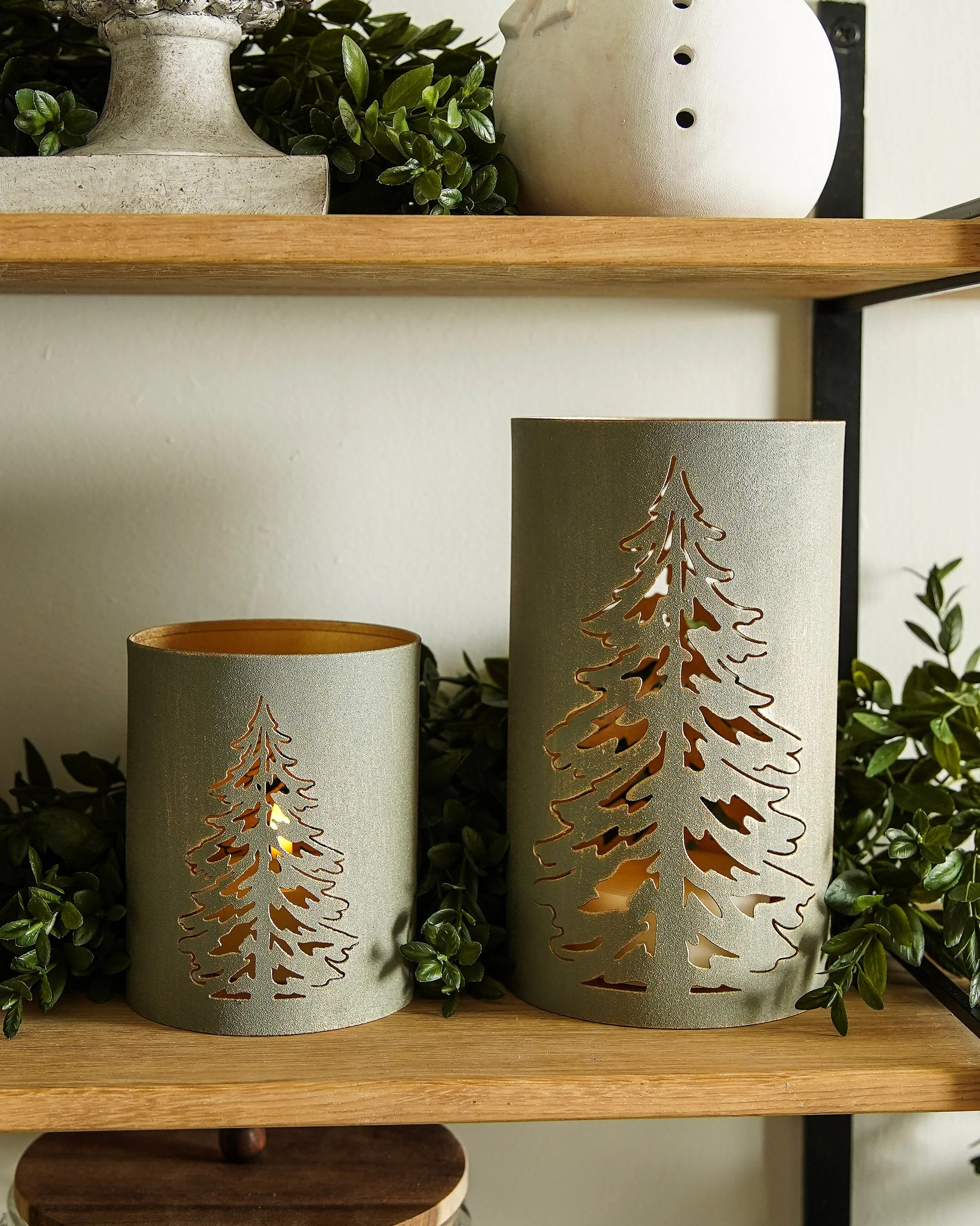 Evergreen Tree Cutout Lantern | MJHome