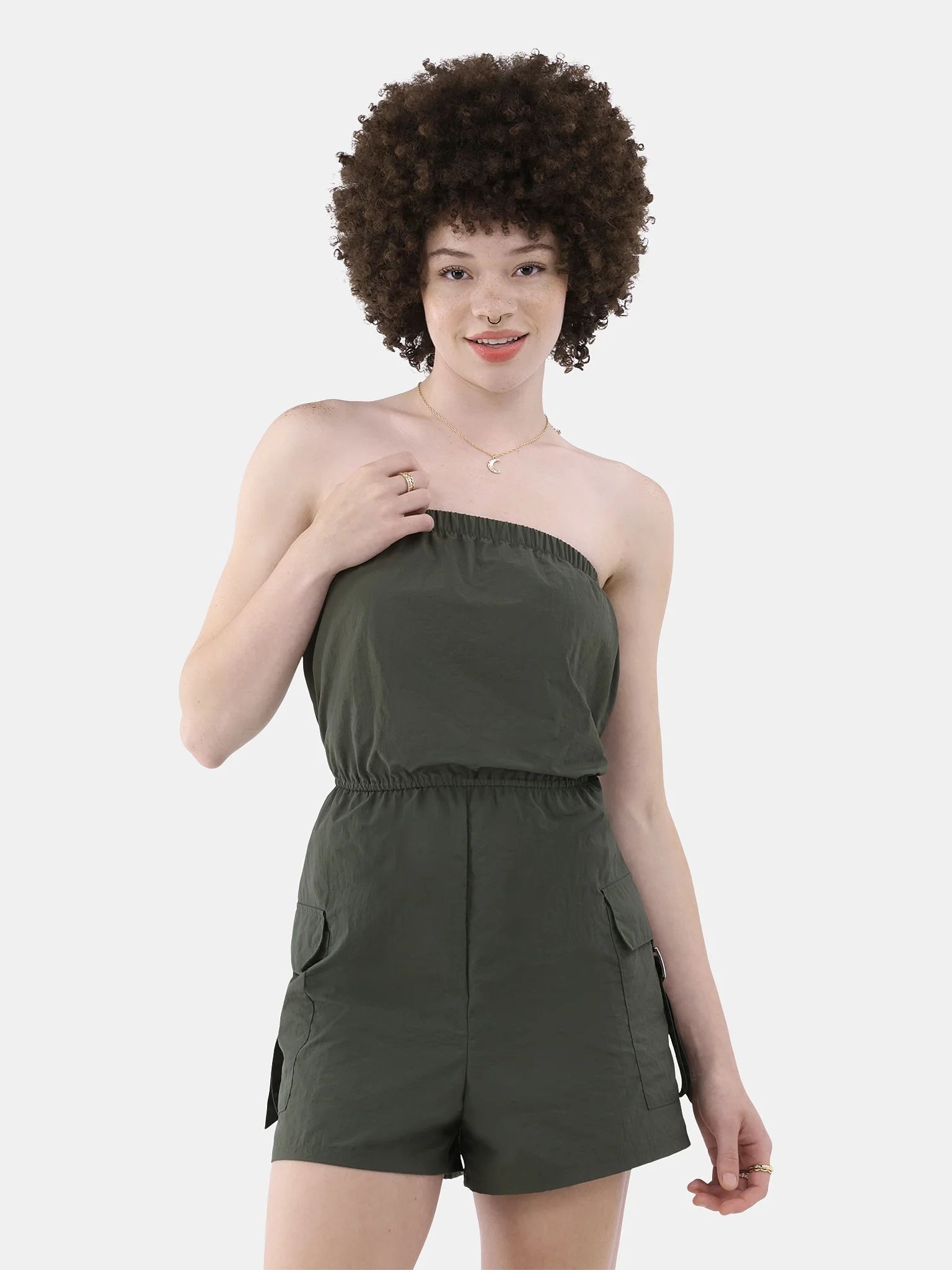 No Boundaries Utility Romper, Women’s and Women’s Plus | Walmart (US)