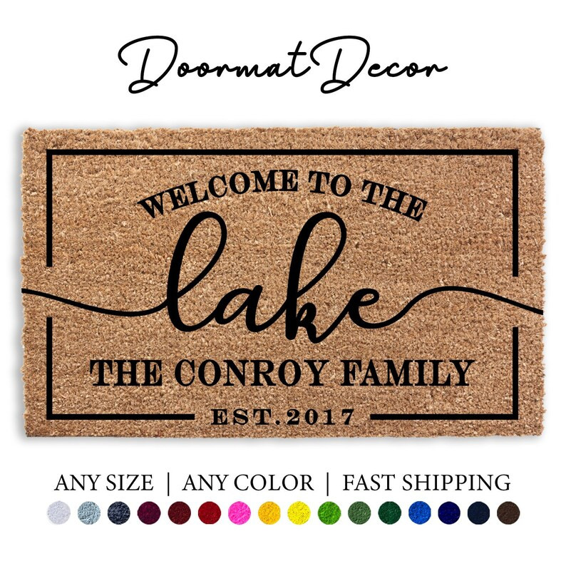 Welcome To The Lake Personalized Doormat, Lake Decor, Outdoor Welcome Mat, Lake Door Mat, Ocean B... | Etsy (US)