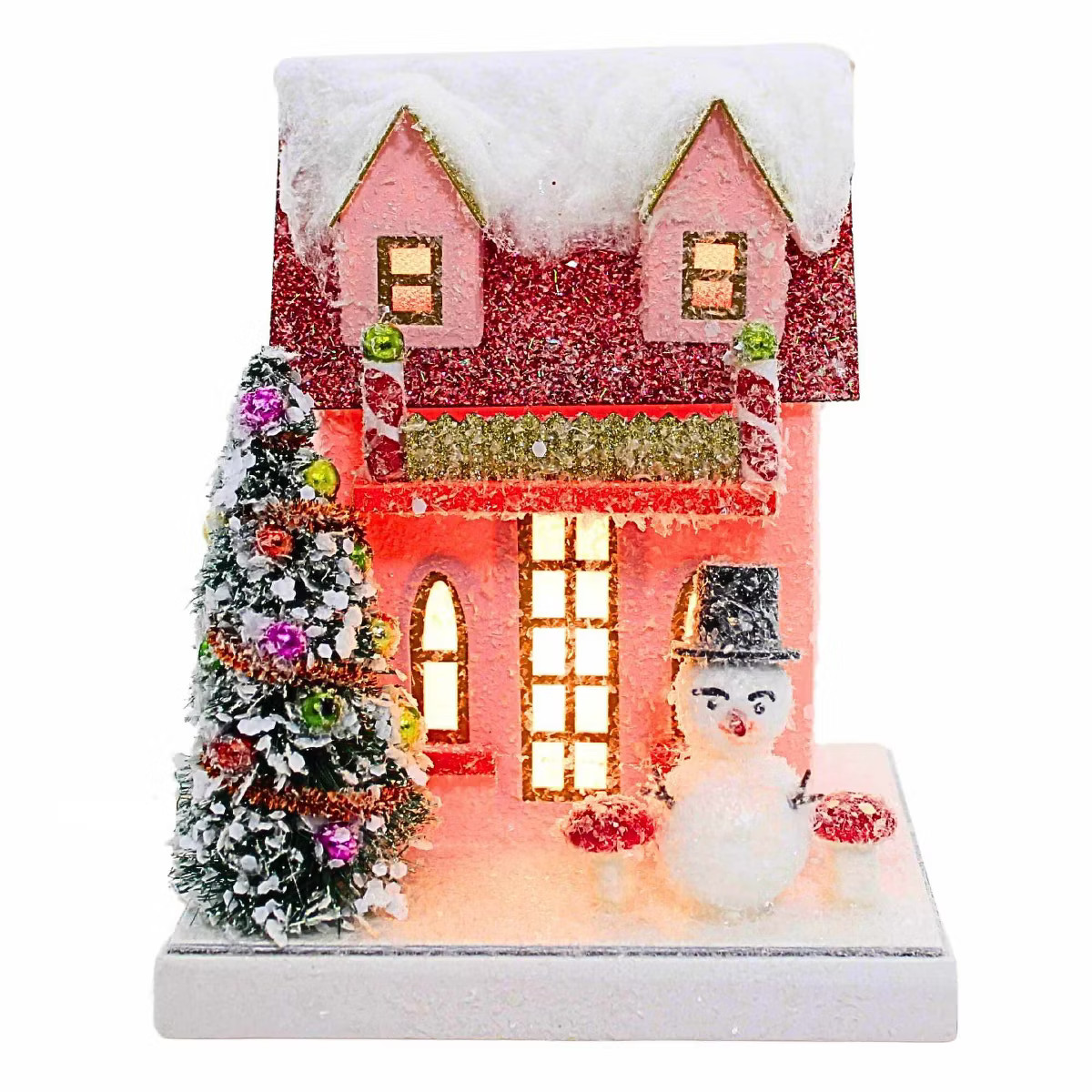 Cody Foster 6.75 In Snowman Cottage Christmas Putz House , Christmas Decor Christmas Tree Mushroo... | Target