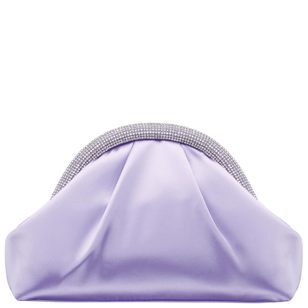 Womens Jane Purple Satin/Glass Crystal Frame Clutch | Nina Shoes | Nina Shoes