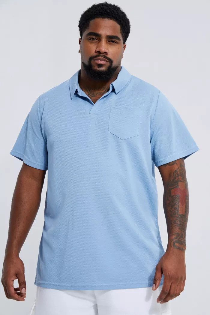 Plus Slim Fit Mesh Polo Top | Boohoo.com (US & CA)