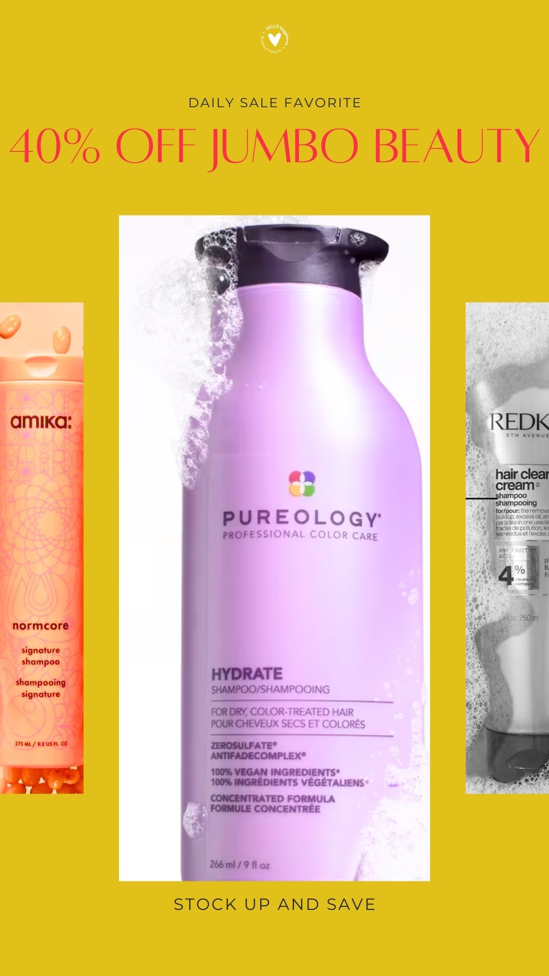 Time to stock up! ✨ Save 40% on jumbo haircare favorites, including my go-to Pureology products.

@ULTA Beauty

#LTKBeauty #LTKgrwm #LTKSaleAlert