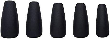 Tip Beauty Troll Black Matte Coffin Press On Nail Tips | 28 Faux Nails & Specialized Nail Glue | ... | Amazon (US)