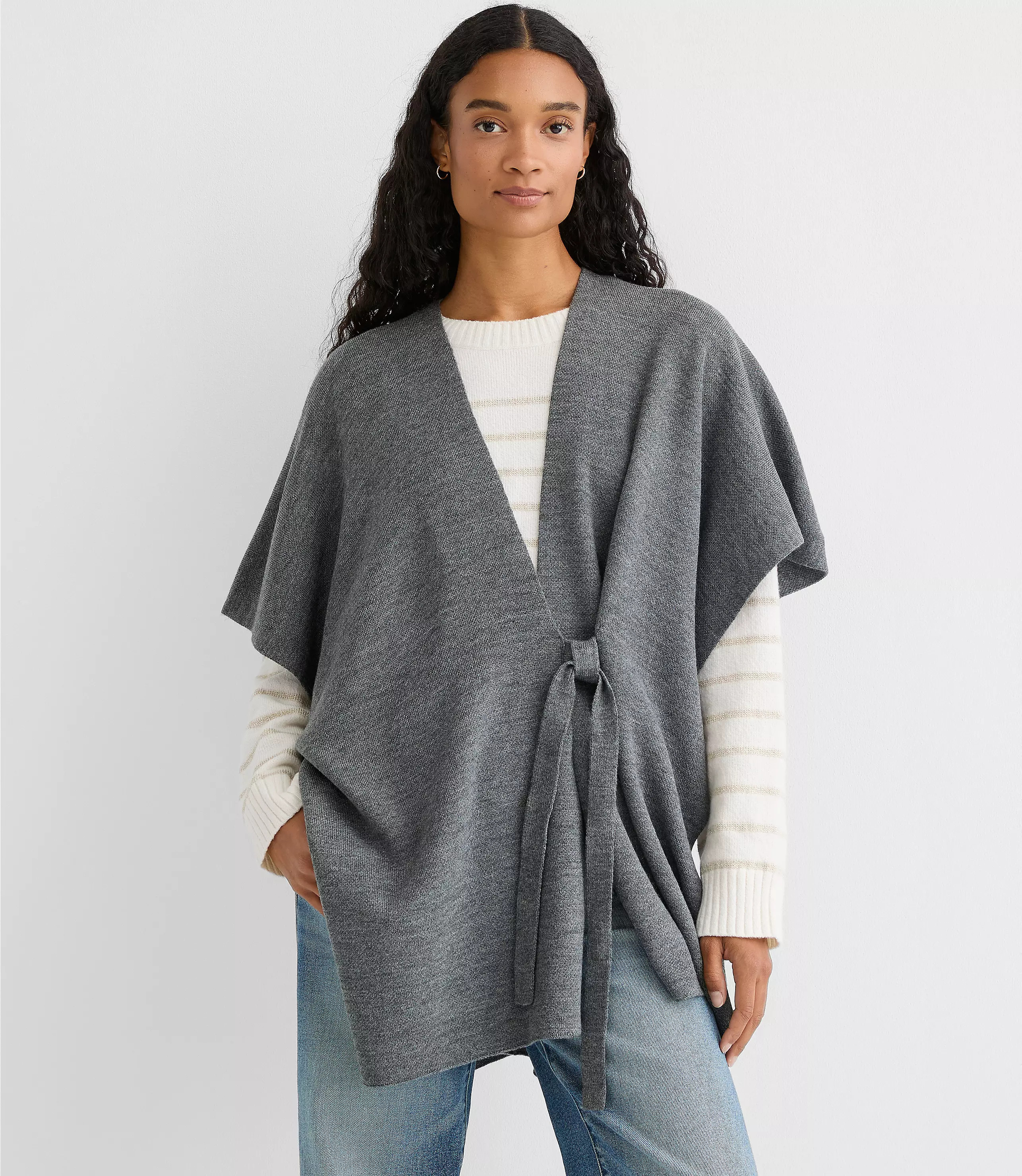 Tie Knit Wrap | LOFT