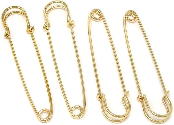 Honbay 20PCS 3Inch Heavy Duty Extra Large Safety Pins for Blankets, Skirts, Kilts, Crafts (Gold) | Amazon (US)
