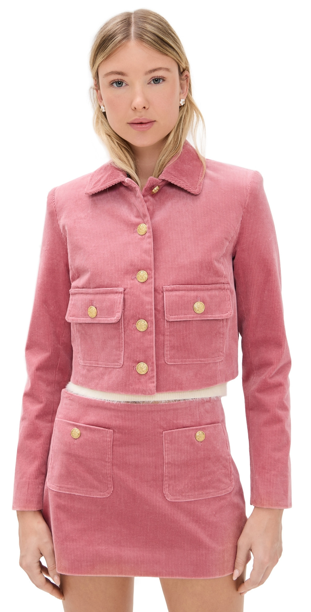 LoveShackFancy Aylin Corduroy Jacket Rose 12 | Shopbop