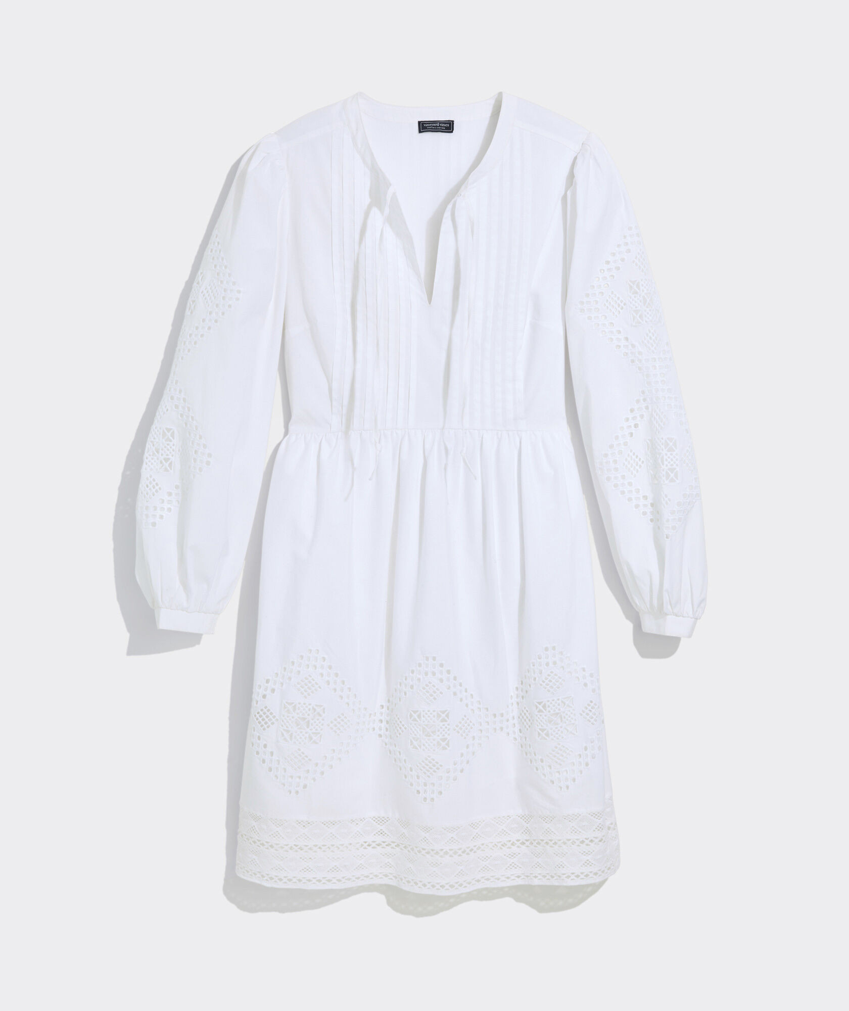Nora Pintuck Eyelet Dress | vineyard vines