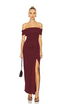 Line & Dot Mazzy Knit Dress in Burgundy from Revolve.com | Revolve Clothing (Global)