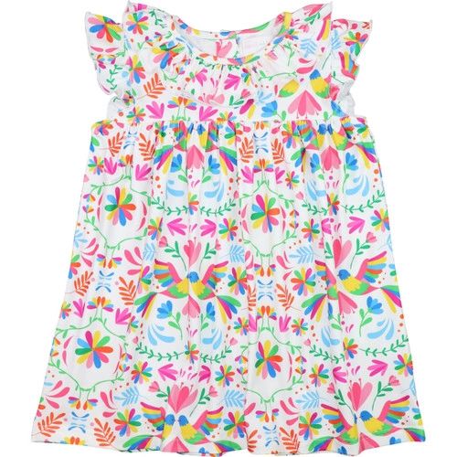 Multicolored Knit Ruffle Fiesta Dress - Shipping Early April | Cecil and Lou