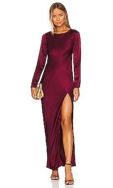Bardot River Bias Dress in Burgundy from Revolve.com | Revolve Clothing (Global)