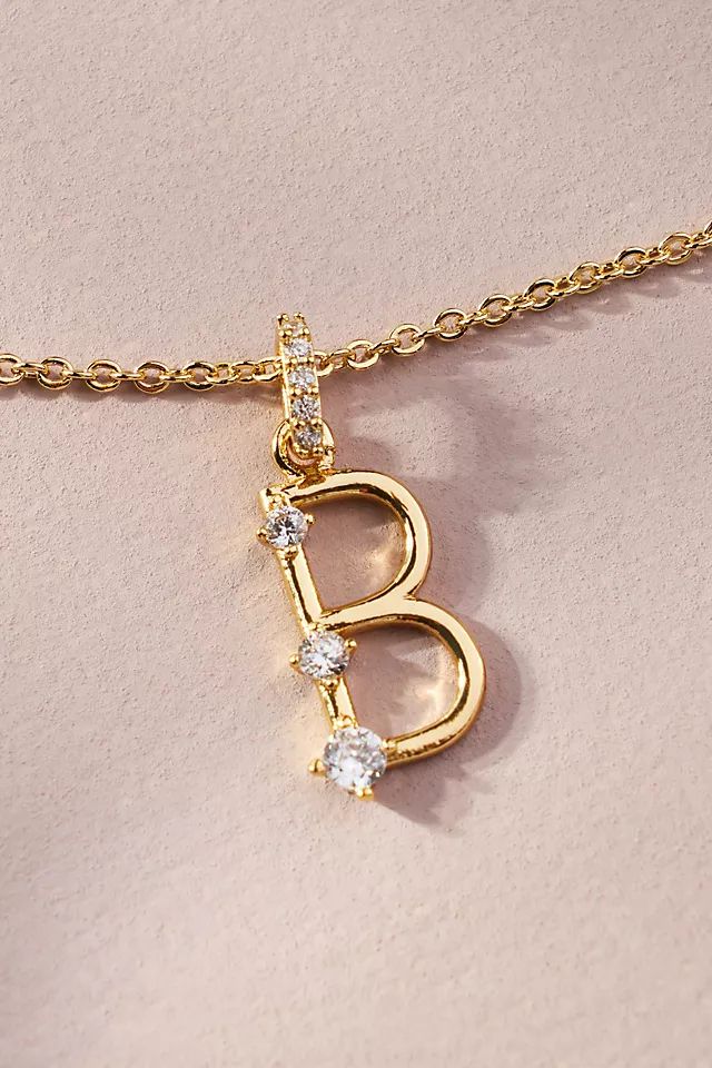 Pavé Monogram Necklace | Anthropologie (US)