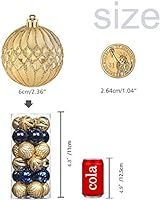 QinYing 24pcs 2.36" Christmas Balls Ornaments for Christmas Tree Shatterproof Coloured Drawing Tr... | Amazon (US)