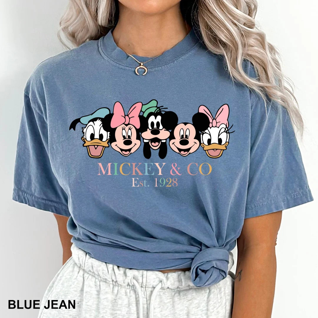 Retro Disney Mickey and Co Shirt, Comfort Colors Christmas Shirt, Disney Mickey Shirt, Disney Fri... | Etsy (US)