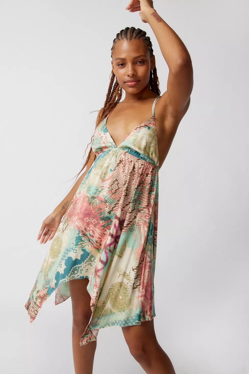 Ecote Clover Strappy-Back Mini Dress | Urban Outfitters (US and RoW)