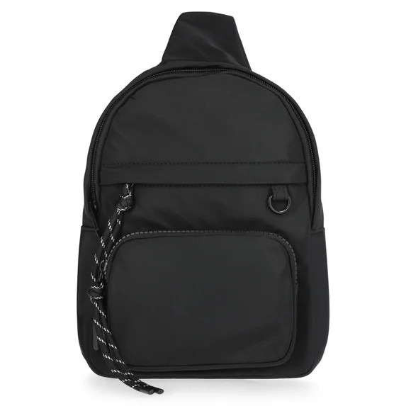 No Boundaries Women's Hands Free Sling Bag, Black | Walmart (US)