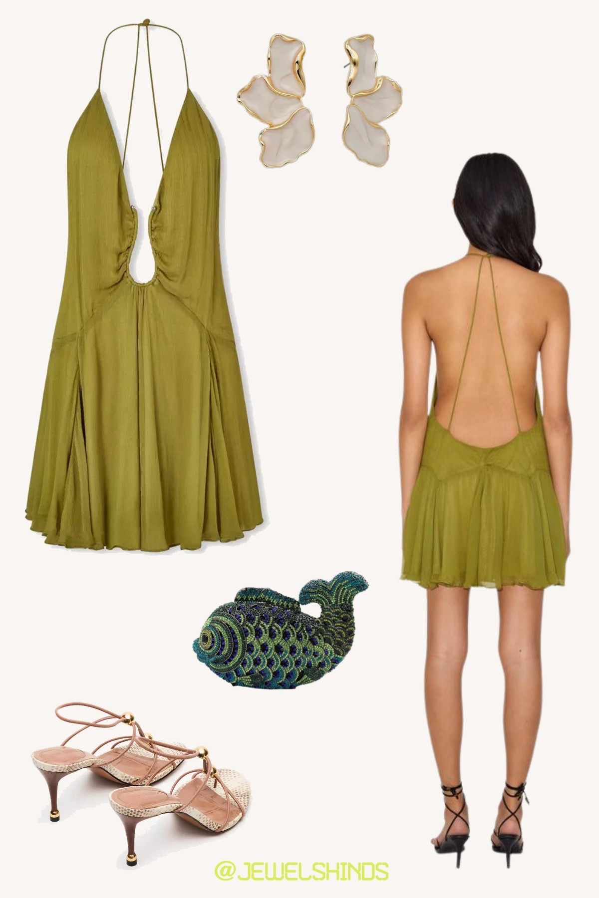 A warm Summer evening date night look 🐠



Resort Looks 
#LTKdesigner
#LTKlookforless
#highlow #backless #minidresses #judithleiber style
#rhinestonebag
#stevemadden
#heels
#datenightlooks
#weekendoutings
#vacationlooks
#motherofpearl #neutrals
#summerneutrals


#LTKItBag #LTKStyleTip