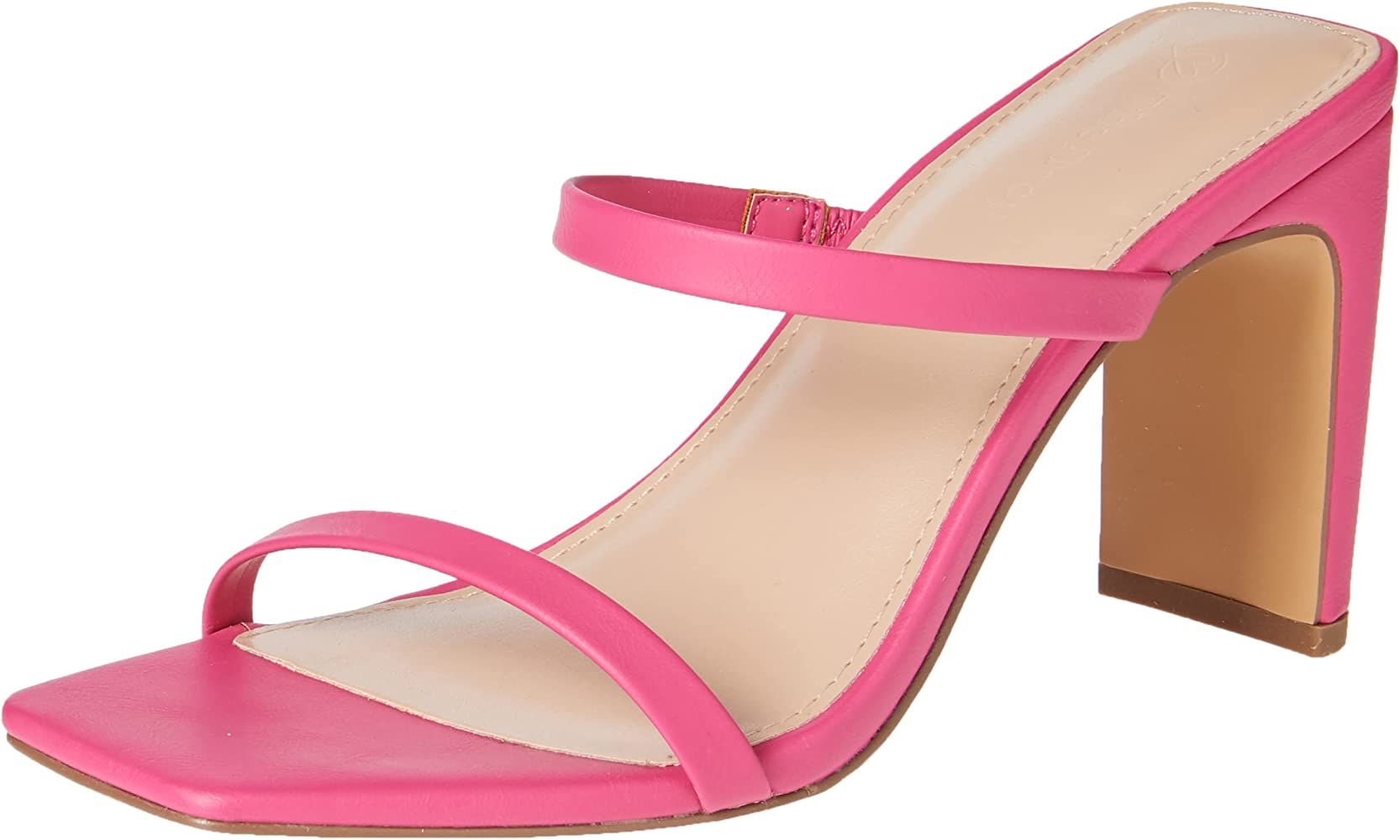 The Drop Women's Avery Square Toe Two Strap High Heeled Sandal | Amazon (US)
