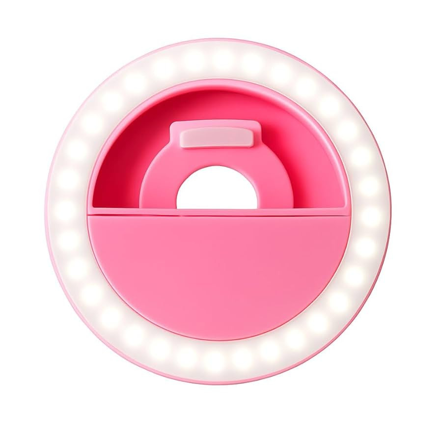 LED Selfie Ring Light with Clip – 3.5 Inch, Rechargeable, Portable for TikTok, YouTube & Zoom ... | Amazon (US)