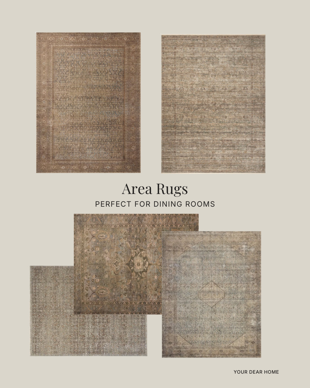 Dining room rugs need to be larger than you think. The chairs should stay on the rug even when pulled back that’s what makes the whole room feel grounded and expensive. 

 #LTKHome