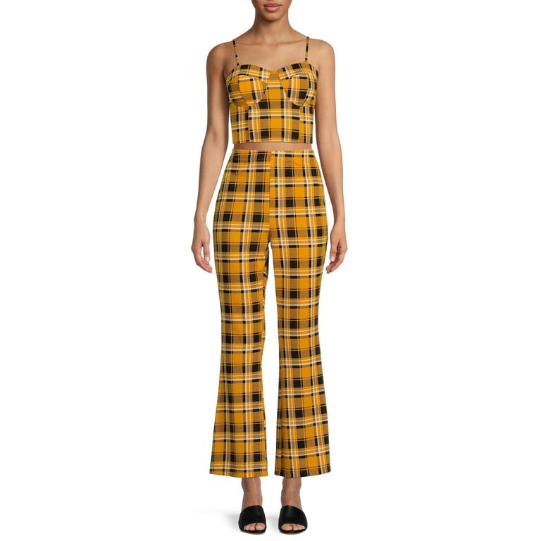 No Boundaries Juniors' Tank Top and Pull On Pants, 2-Piece Outfit Set | Walmart (US)