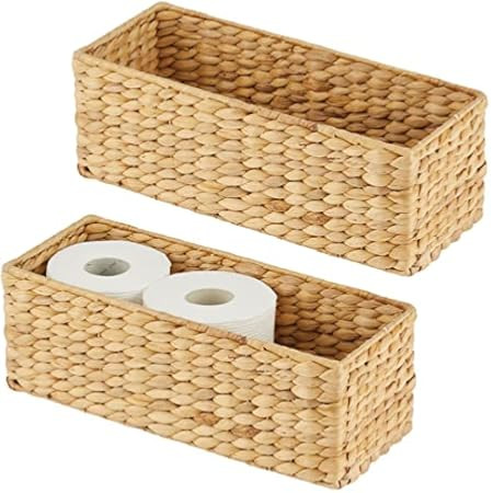 StorageWorks Seagrass Woven Storage Basket, Bathroom Storage Organizer Basket, 2-Pack (Natural (Wate | Amazon (US)