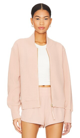 Alia Zip Sweatshirt in Mahogany Rose | Revolve Clothing (Global)