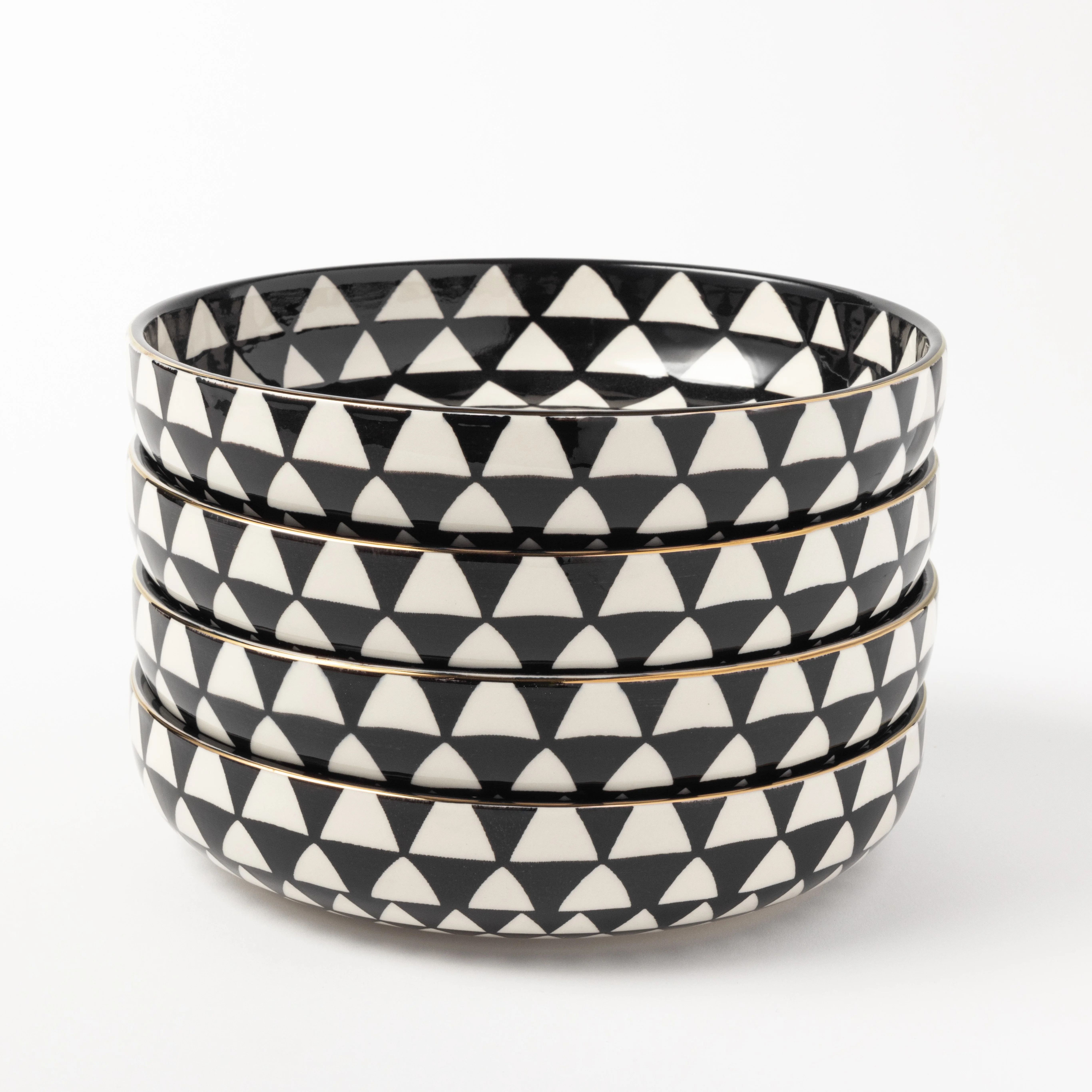 Thyme & Table Medallion Collection, 4 Pack Stoneware Low Bowls | Walmart (US)