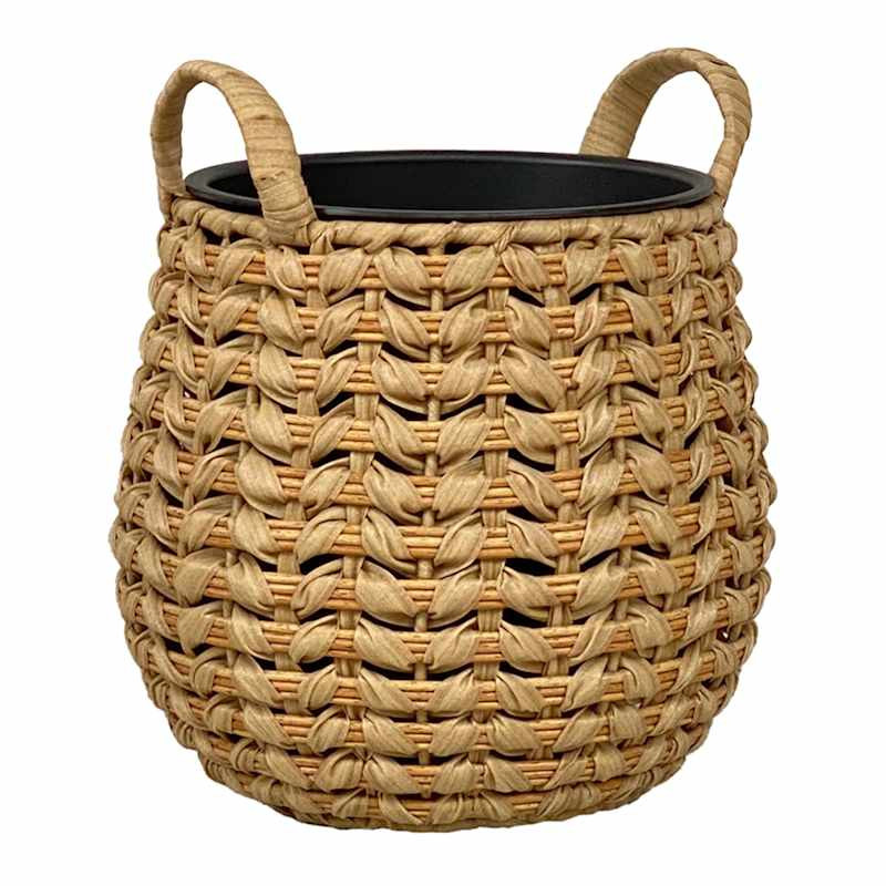 Hyacinth Rattan Outdoor Planter, Small | At Home