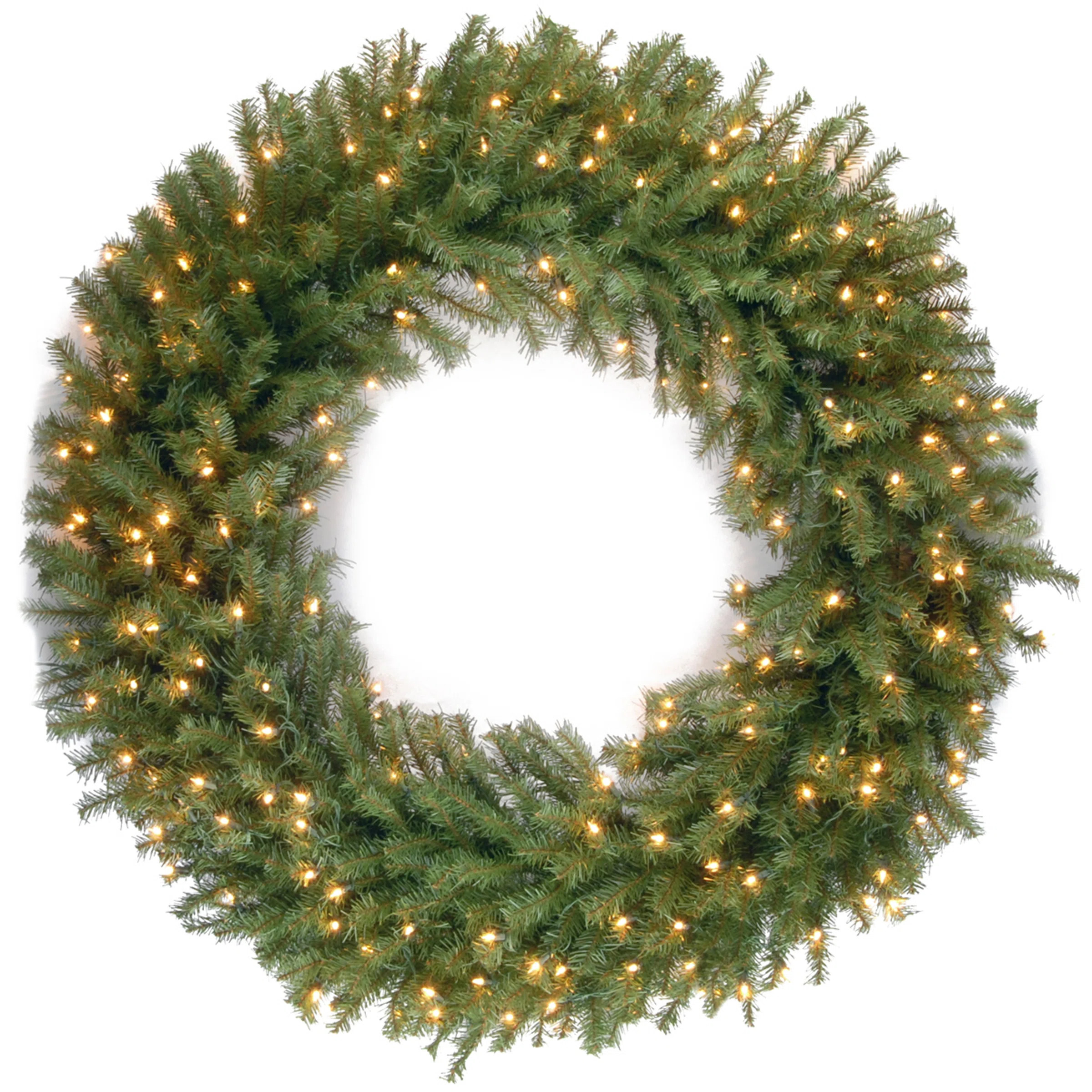 The Holiday Aisle® Norwood Fir Wreath with Lights & Reviews | Wayfair | Wayfair North America