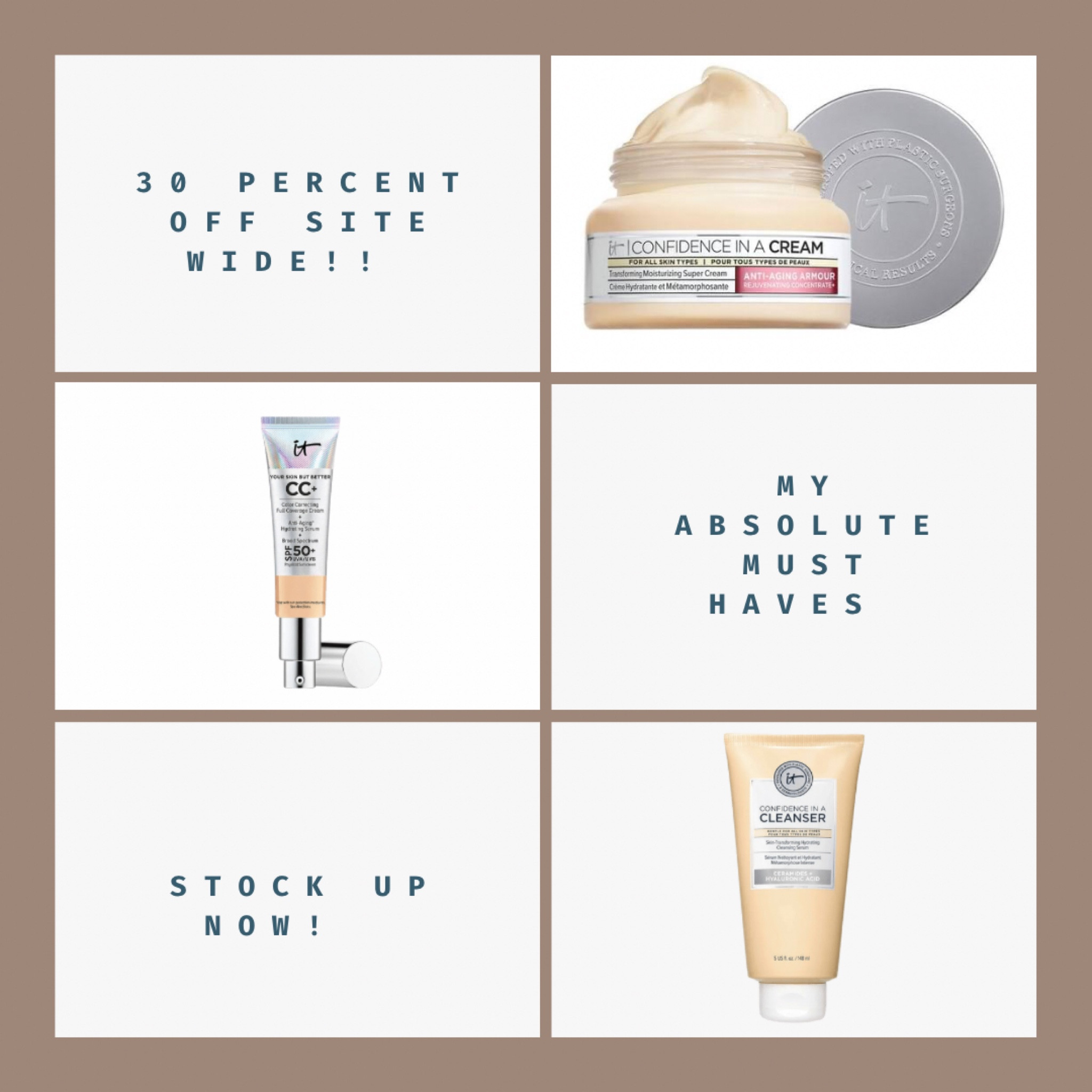 ITCosmetics 30% off sale! 

#LTKHoliday #LTKbeauty #LTKGiftGuide