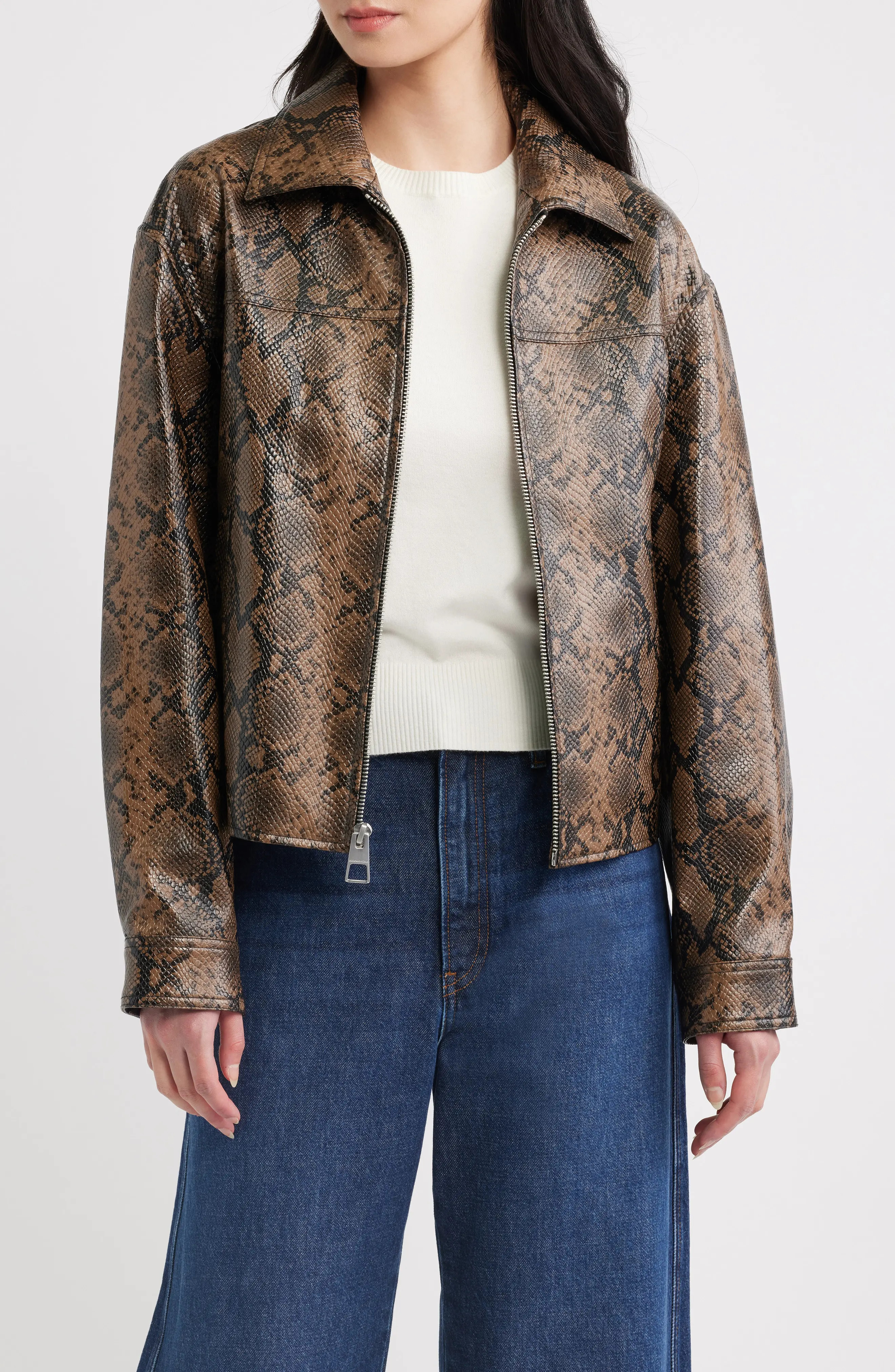 Faux Snakeskin Jacket (Women) | Nordstrom | Nordstrom
