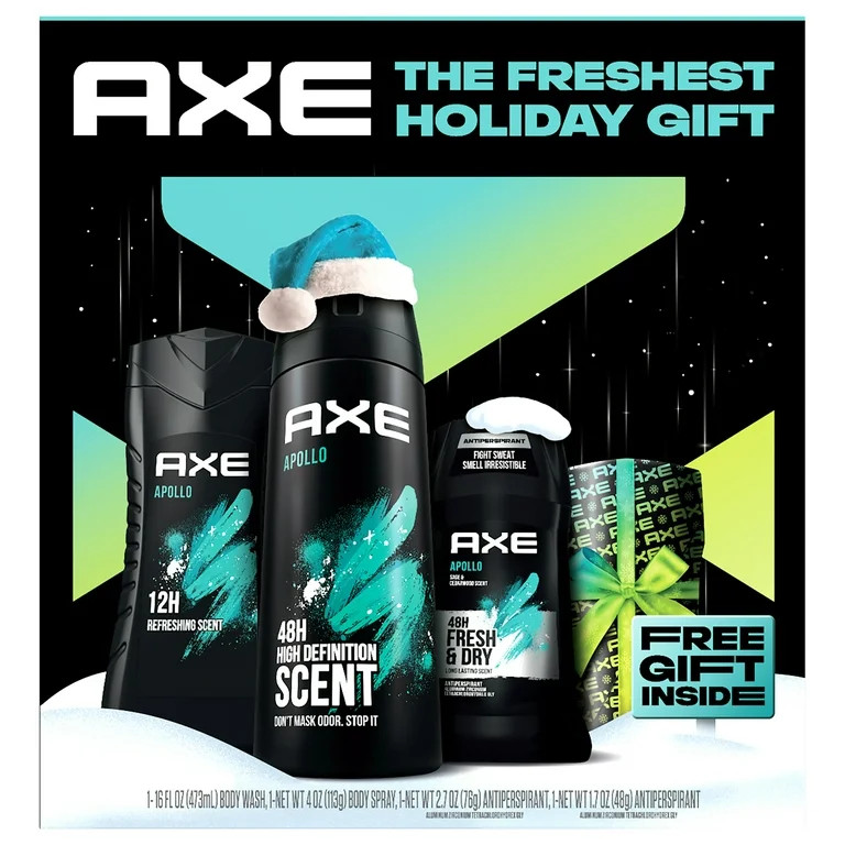 Axe Men's Gift Set Body Wash Deodorant Spray Antiperspirant Deodorant Stick Apollo Sage Cedarwood... | Walmart (US)